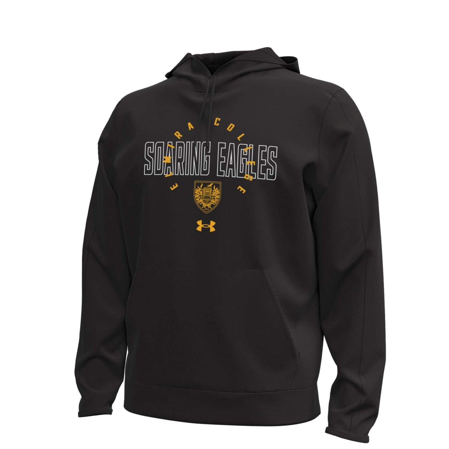 EC Mens Armour Fleece Hooded Sweatshirt-Black