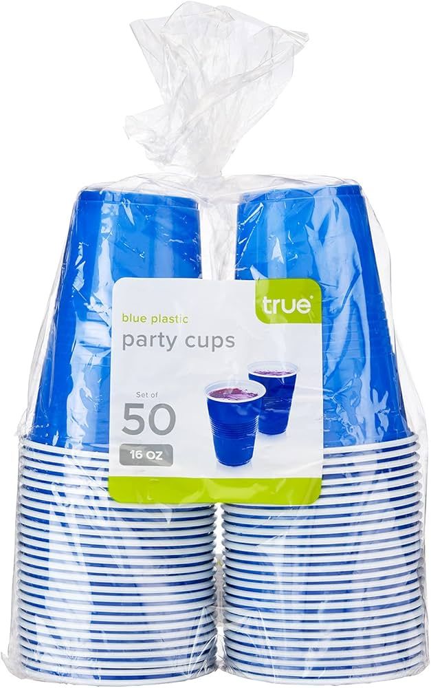 16 Oz Blue Party Cups, 50 Pack