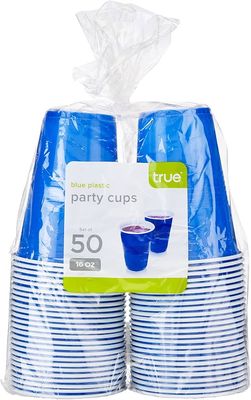 16 Oz Blue Party Cups, 50 Pack