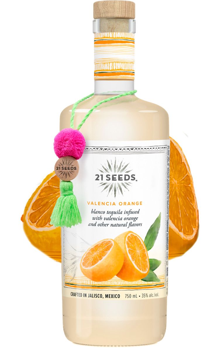 21 Seeds Valencia Orange Tequila 70Proof 750ml
