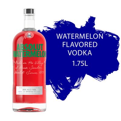 Absolut Watermelon Vodka 76Proof 1.75 Ltr