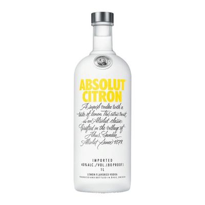 Absolut Citron Vodka 80Proof 1 Ltr