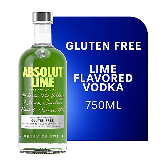 Absolut Lime Vodka 80Proof 750ml