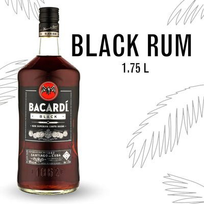 Bacardi Black Rum 80Proof 1.75 Ltr