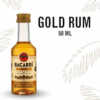 Bacardi Gold Rum 80Proof Pet 50ml