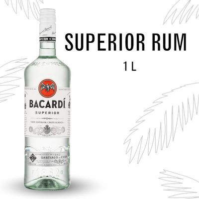 Bacardi Superior Rum 80Proof 1 Ltr