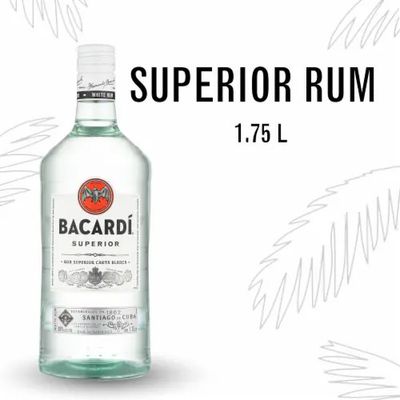 Bacardi Superior Rum 80Proof Pet 1.75 Ltr