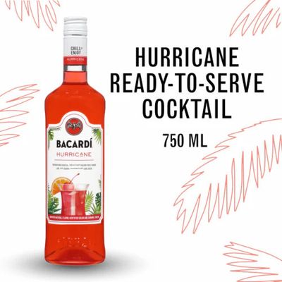 Bacardi RTD Cocktail Hurricane 25Proof 750ml