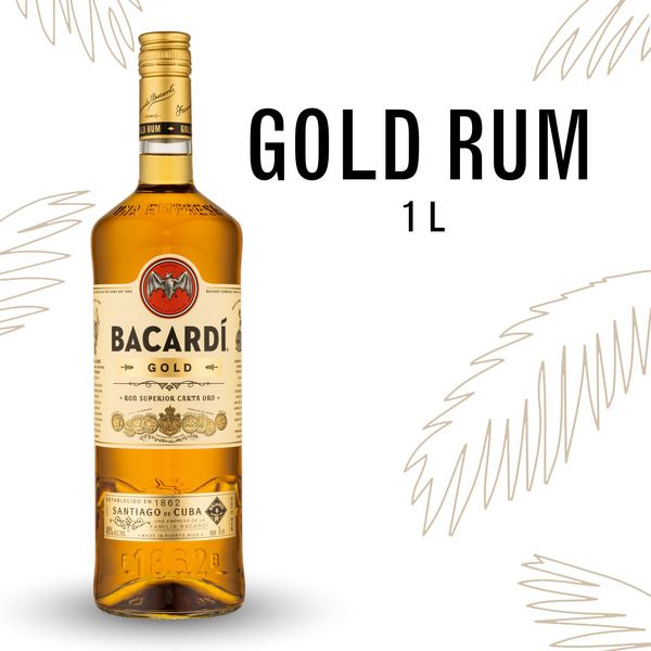 Bacardi Gold Rum 80Proof 1 Ltr