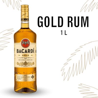 Bacardi Gold Rum 80Proof 1 Ltr