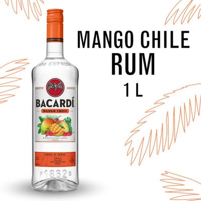 Bacardi Mango Chile Flavored Rum 70Proof 1 Ltr