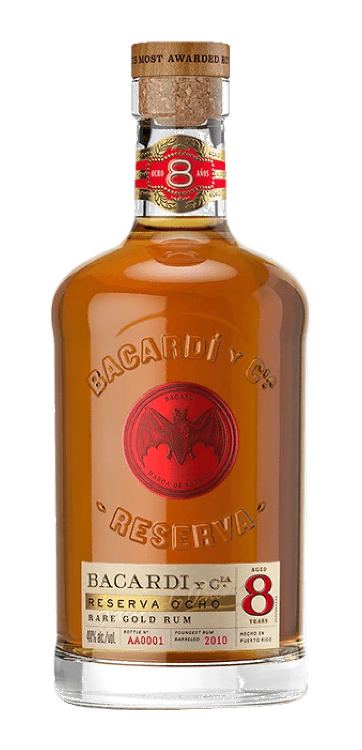 Bacardi Ron 8Year Aged Reserva Ocho Rum 80Proof 750ml