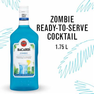 Bacardi RTD Cocktail Zombie 25Proof Pet 1.75 Ltr