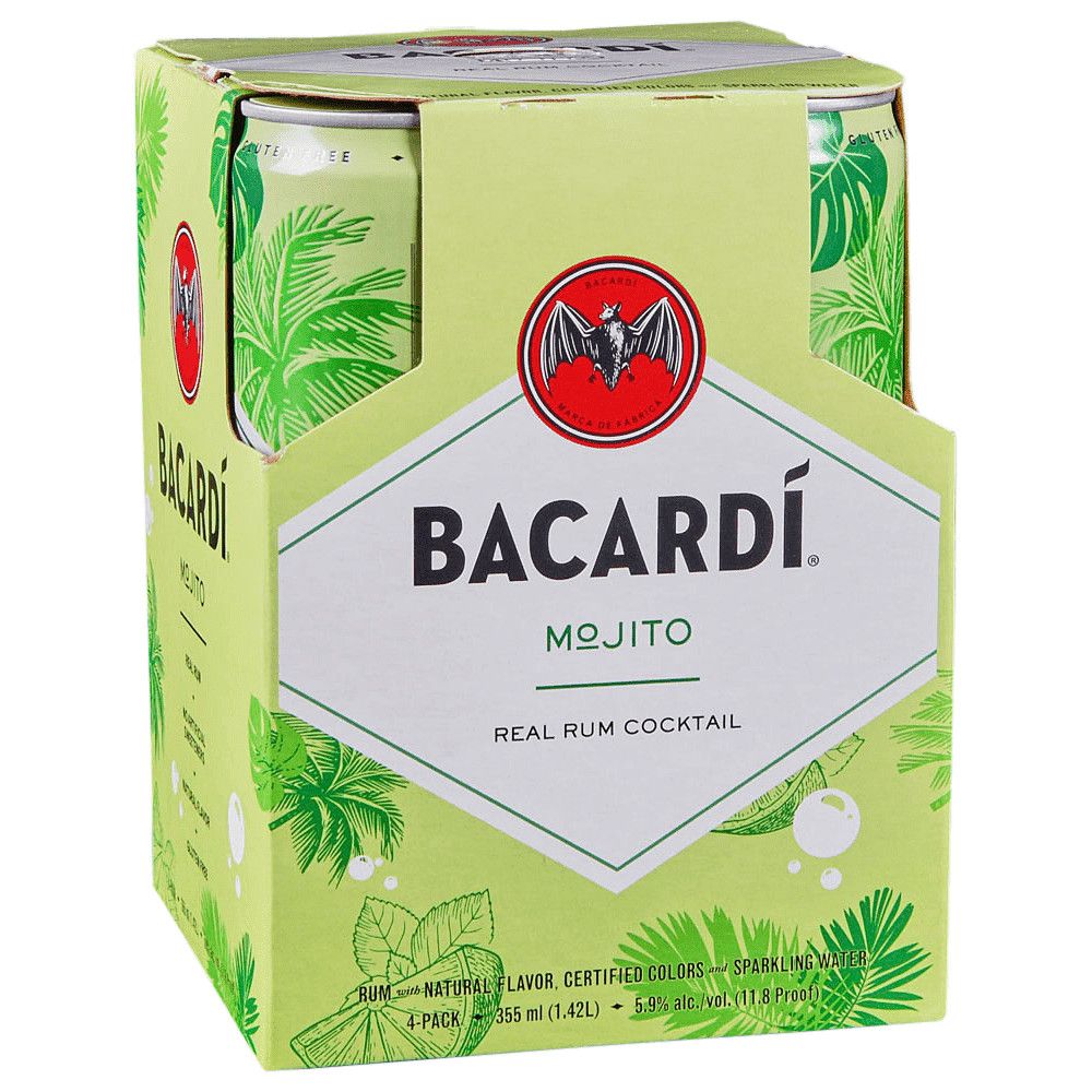 Bacardi Rtd Cocktails Mojito 11.8Proof 4pk 12oz cans