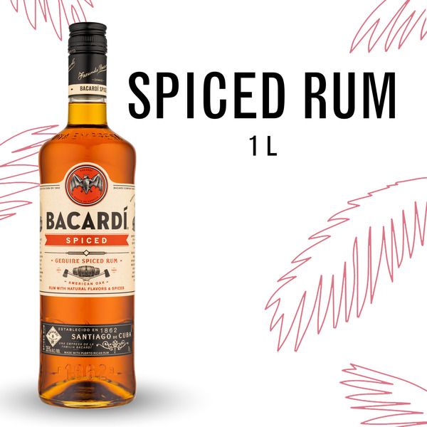 Bacardi Spiced Rum 70Proof 1 Ltr