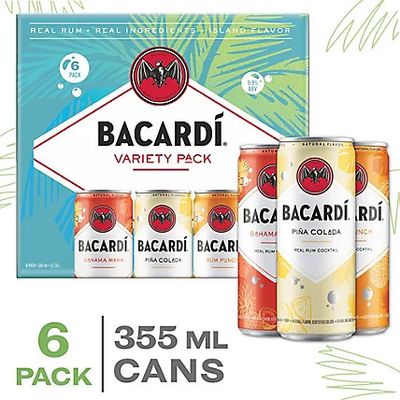 Bacardi Taste Paradise Cocktail RTD Combo 6pk 12oz Cans