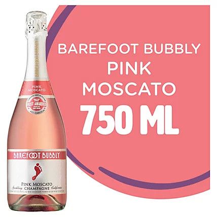 Barefoot Bubbly Pink Moscato Champagne 750ml