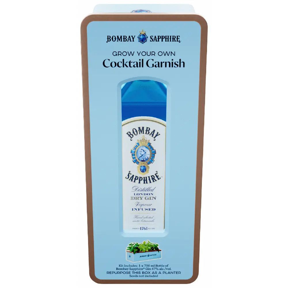 Bombay Sapphire London Dry Gin W/Gift Tin 94Proof 750ml