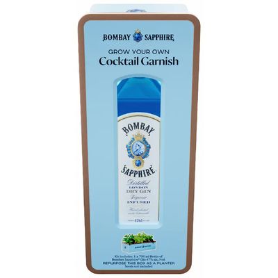 Bombay Sapphire London Dry Gin W/Gift Tin 94Proof 750ml