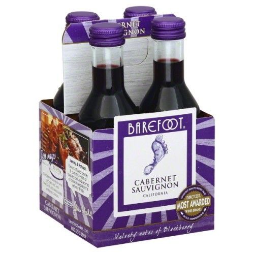 Barefoot Cabernet Sauvignon Pet 4pk 187ml
