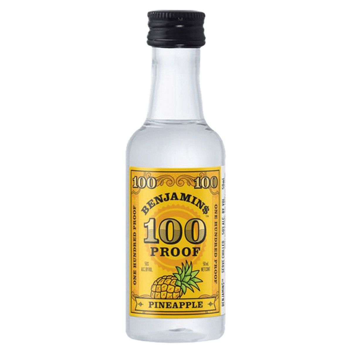 Benjamins Pineapple Flavored Vodka 100Proof Pet 50ml