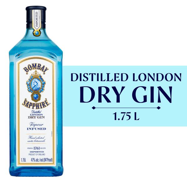 Bombay Sapphire London Dry Gin 94Proof 1.75 Ltr