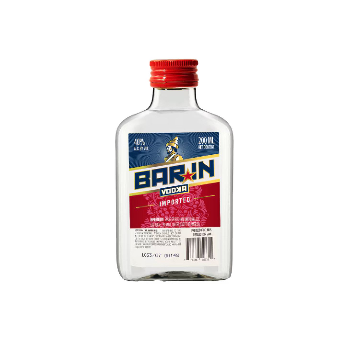 Barin Vodka 80Proof 200ml