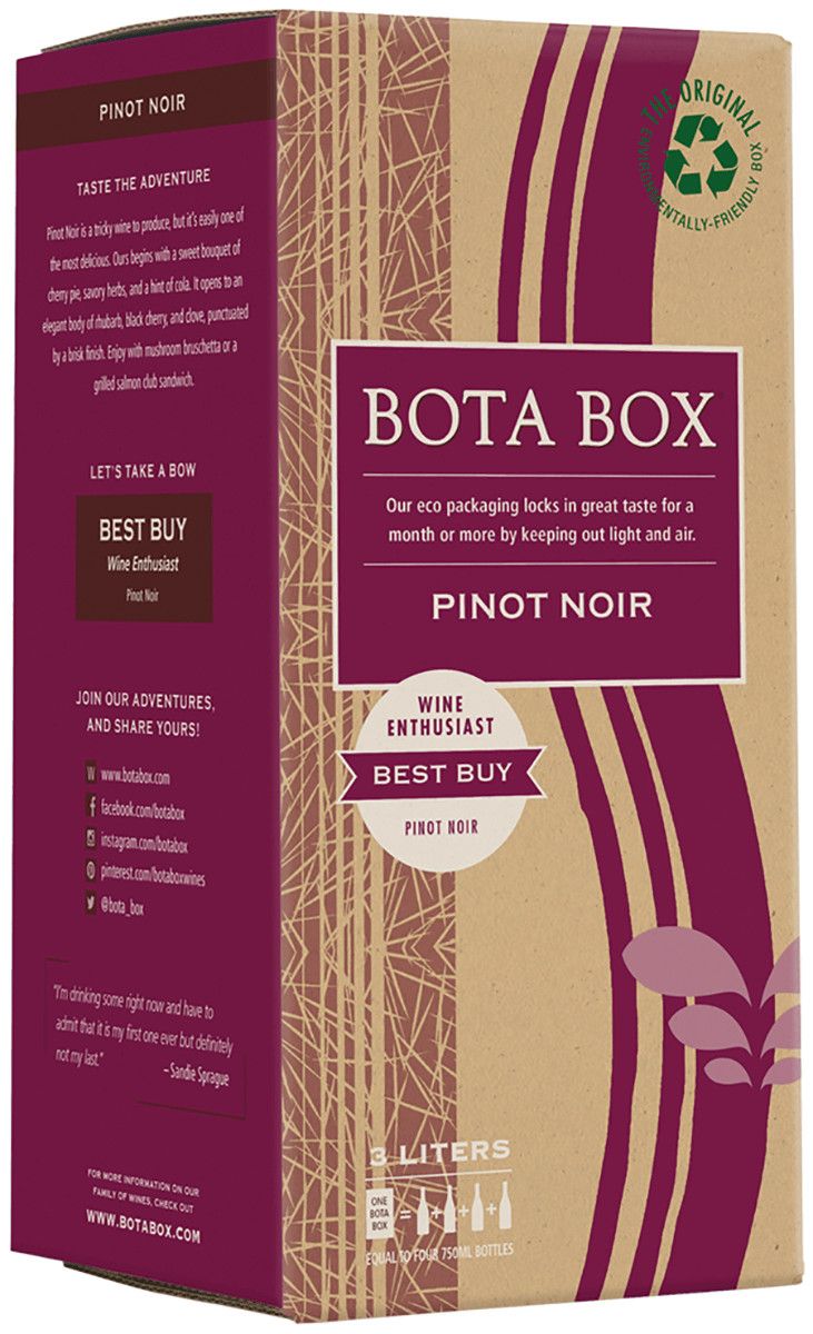 Bota Box Pinot Noir Box Wine 3 Ltr