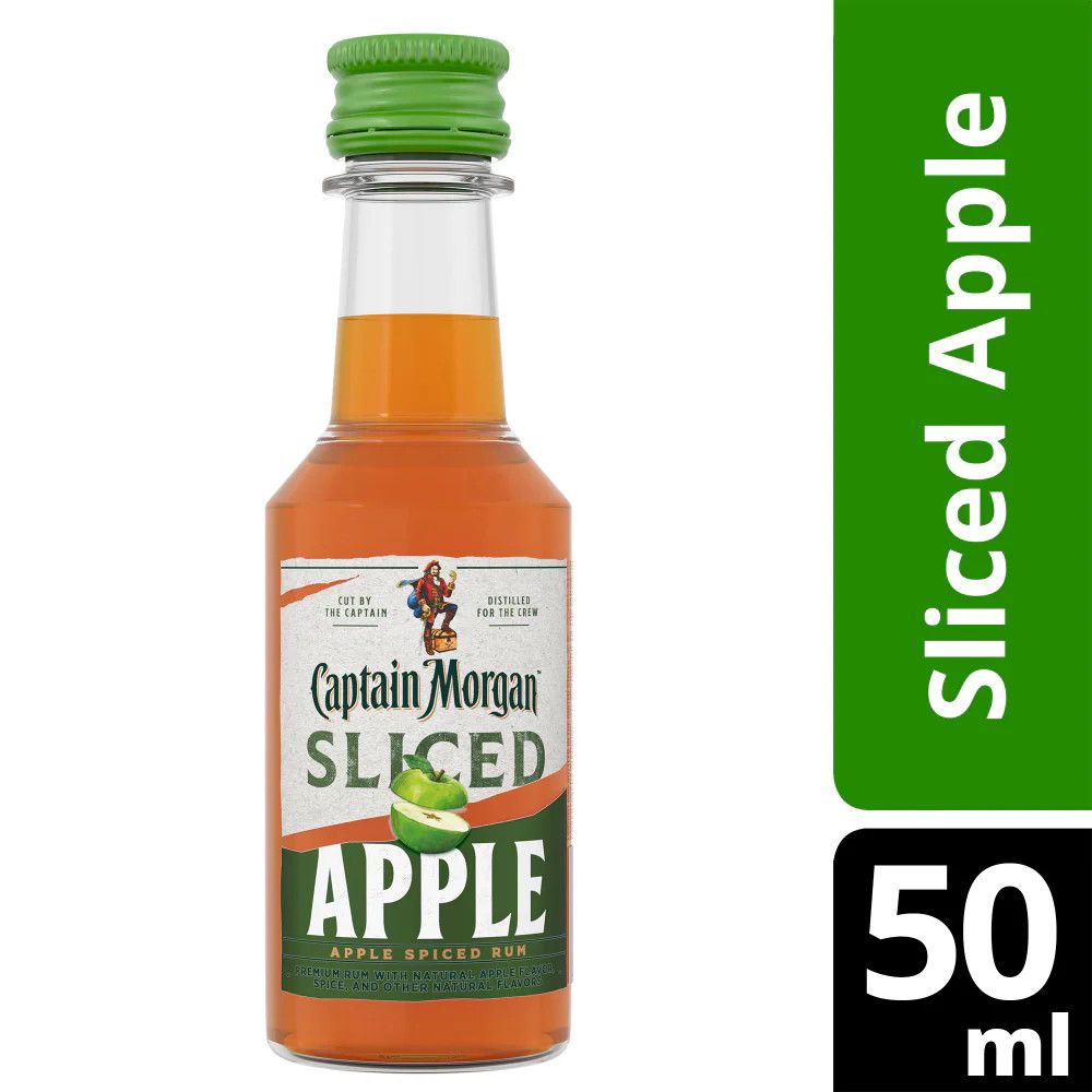 Captain Morgan Sliced Apple Spiced Rum 70Proof Pet 50ml