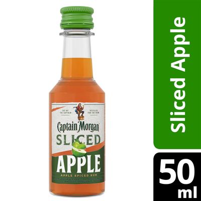 Captain Morgan Sliced Apple Spiced Rum 70Proof Pet 50ml