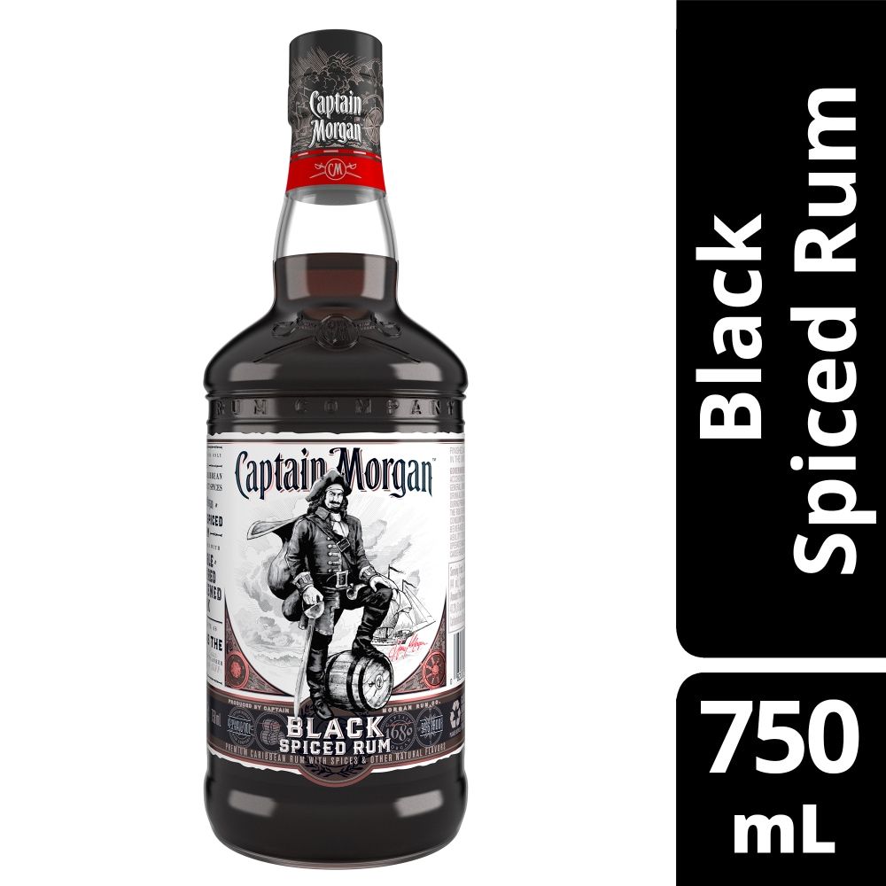 Captain Morgan Black Spiced Rum 94.6Proof 750ml