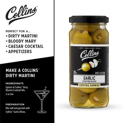 Collins Garlic Queen Gourmet Olives 5oz