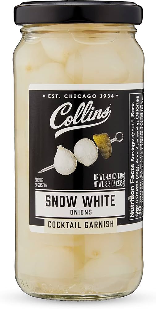 Collins Snow White Cocktail Onions 8oz