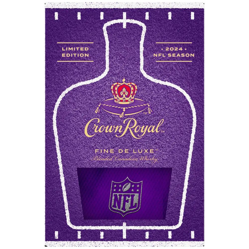 Crown Royal Canadian Whisky Fine Deluxe 80Proof W/ Nfl Jersey Bag &amp; Jersey 750ml