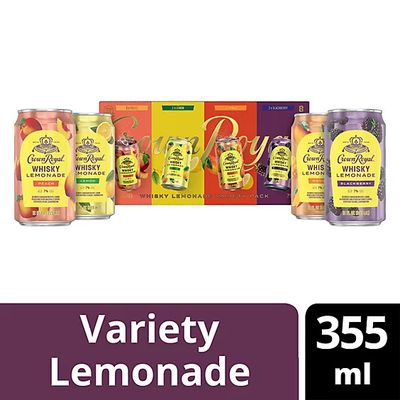 Crown Royal RTD Whiskey Lemonade Variety Pack 8pk 12oz cans