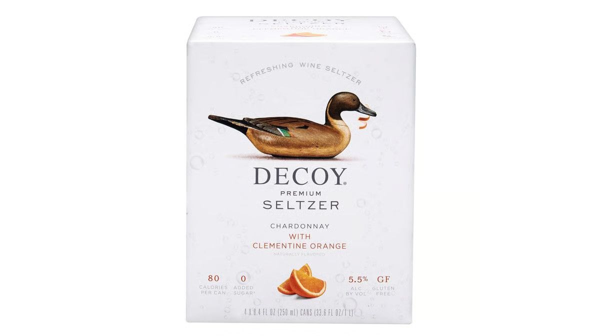 Decoy Premium Seltzer Chardonnay With Clementine Orange 4pk 8.4oz Cans