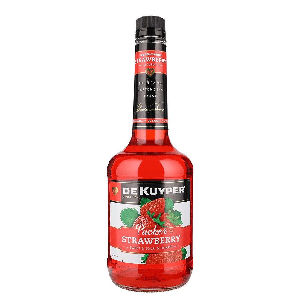 Dekuyper Sour Strawberry Schnapps Pucker 30Proof 750ml