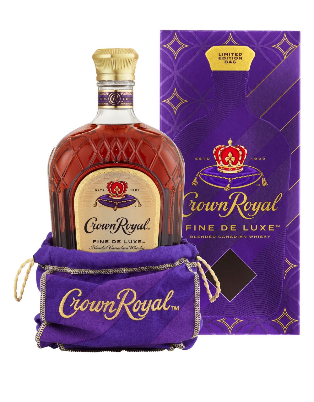 Crown Royal Canadian Whisky Fine Deluxe 80Proof Special Edition W/Bag 1.75 Ltr