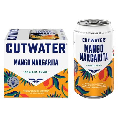 Cutwater Cocktail Mango Margarita 25Proof 4pk 12oz Cans
