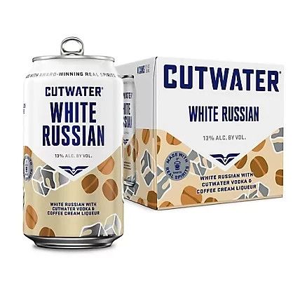 Cutwater Cocktail White Russian 28Proof 4pk 12oz Cans