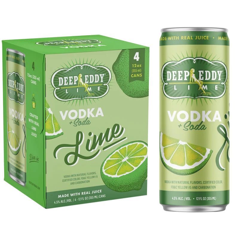 Deep Eddy RTD Lime Vodka Soda 9Proof 4pk 12oz Cans