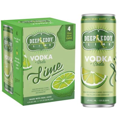 Deep Eddy RTD Lime Vodka Soda 9Proof 4pk 12oz Cans