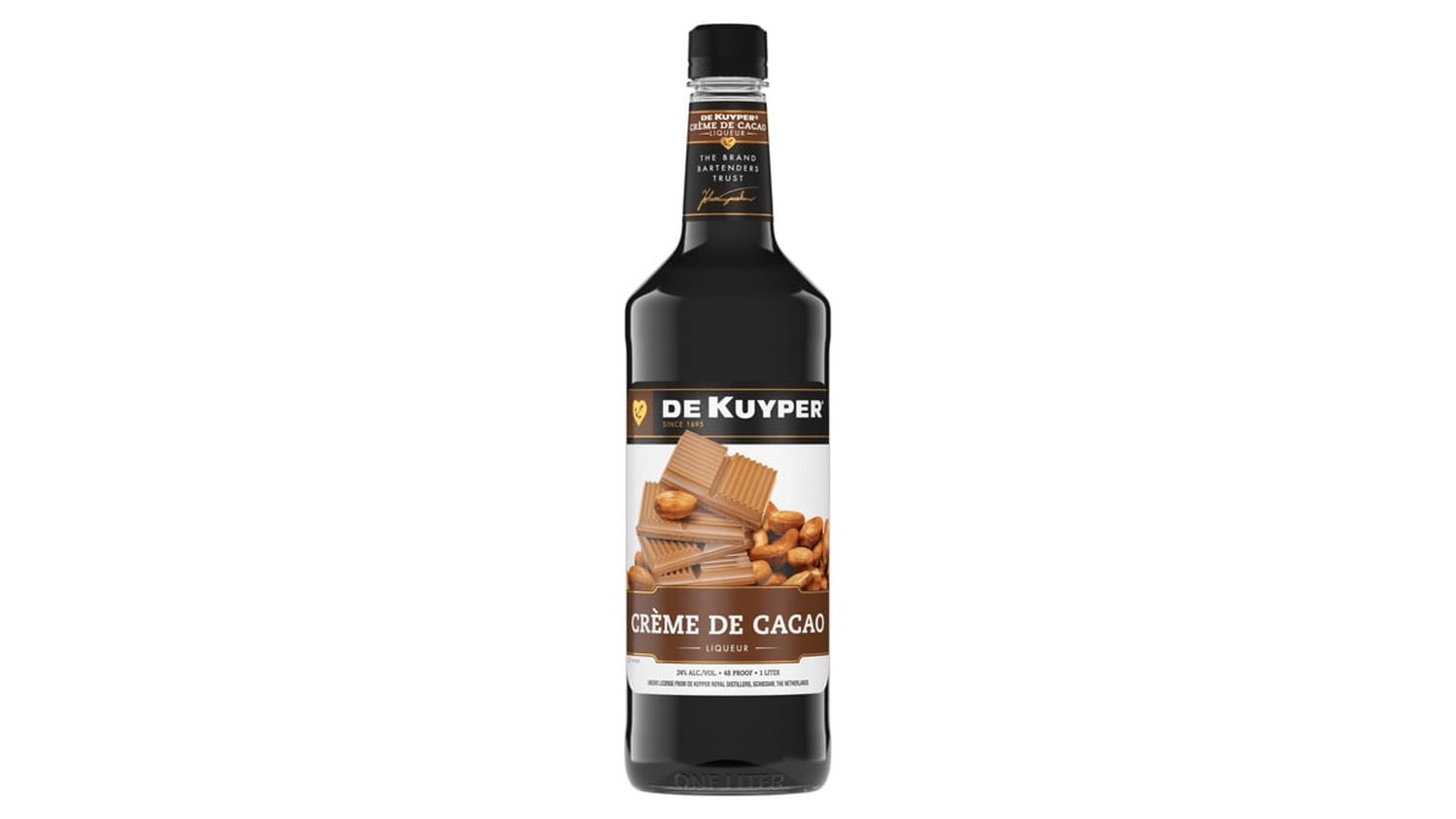 Dekuyper Liqueur Creme De Cacao Dark 48Proof 1 Ltr