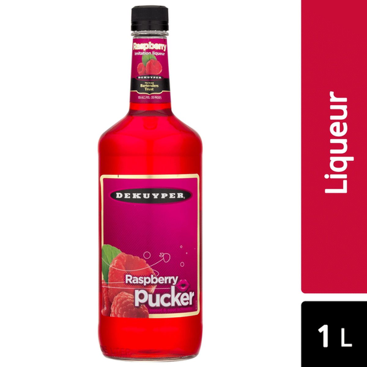 Dekuyper Sour Raspberry Schnapps Pucker 30Proof 1 Ltr