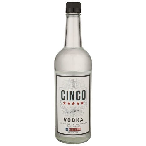 Cinco 5 Star Vodka 80Proof 750ml