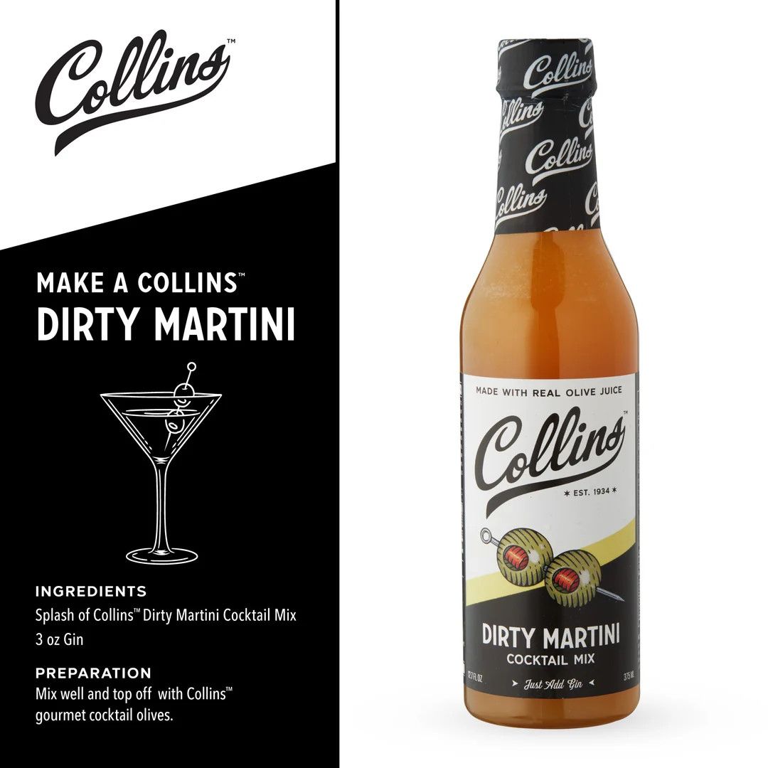 Collins Dirty Martini Cocktail Mix 12.7oz