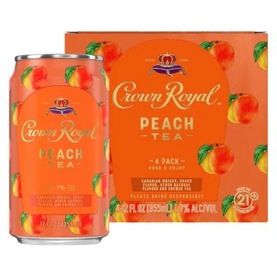 Crown Royal RTD Peach Tea Cocktail 14Proof 4pk 12oz Can