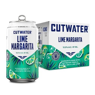 Cutwater Cocktail Lime Margarita 25Proof 4pk 12oz Cans