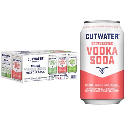 Cutwater Vodka Soda Variety Pack 8pk 12oz Can