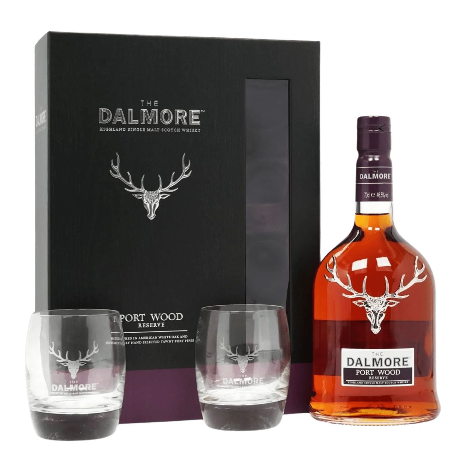 Dalmore Single Malt Scotch Port Wood Finish Reserve 93Proof W/ Rocks Glass 750ml